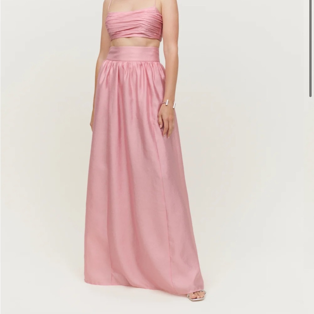 Reformation Carlow Two Piece in Soft Pink, Size 8 - NEW WITH TAGS